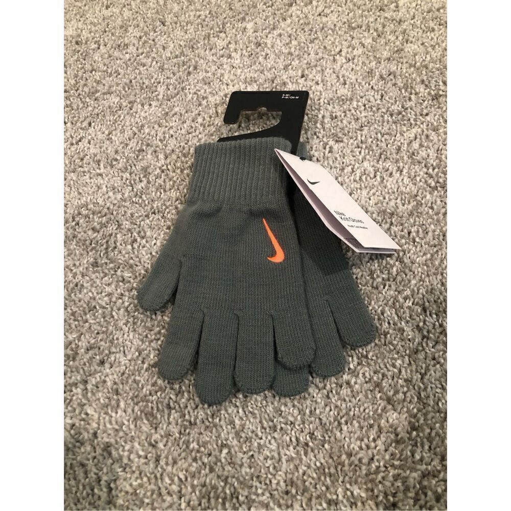 Nike Cold Weather Youth Knit Gloves Grey Size S/M